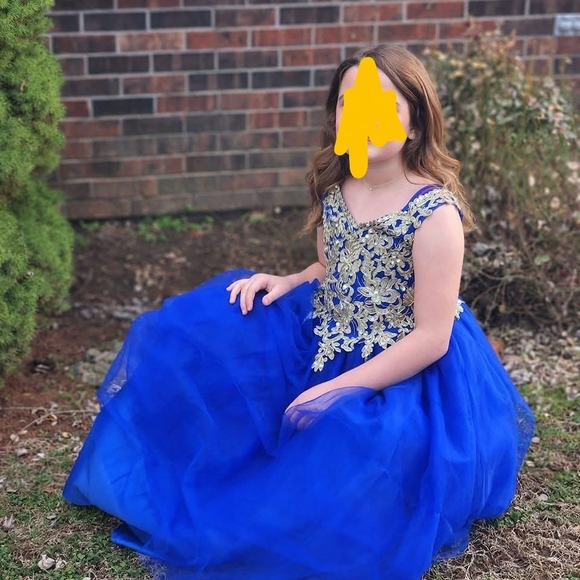 Elegant Blue Girl Dress